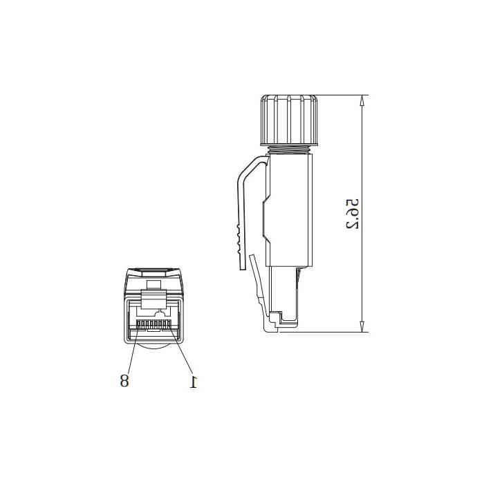 RJ45、直型公头、绝缘层刺破连接技术、0CF063